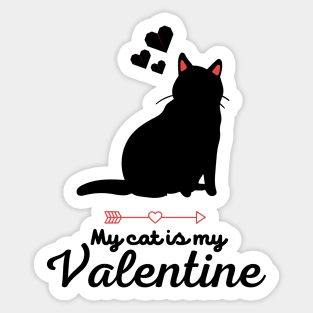 My cat is My Valentine, Valentine's Day Sticker